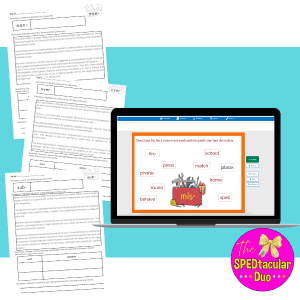 Special Education Resource, Vocabulary