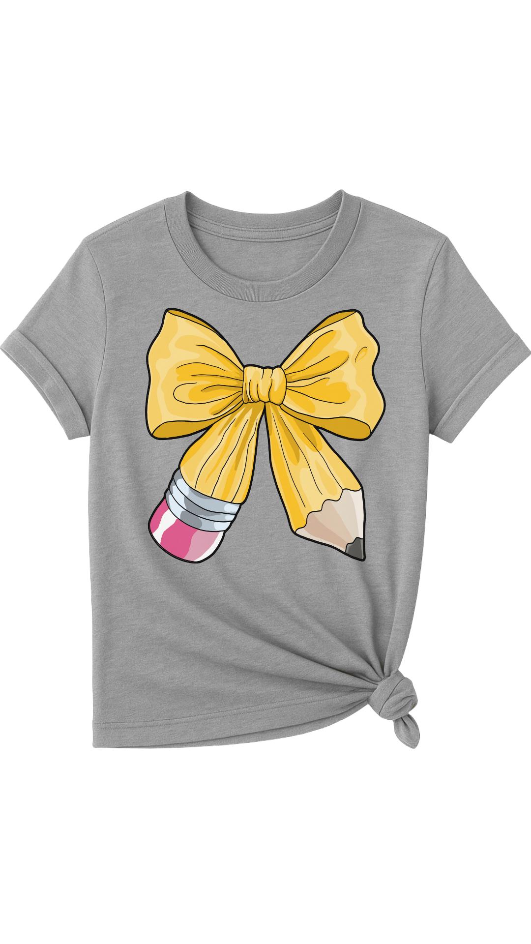 Pencil Bow Teacher T-Shirt | Back to School Gift - Image 6