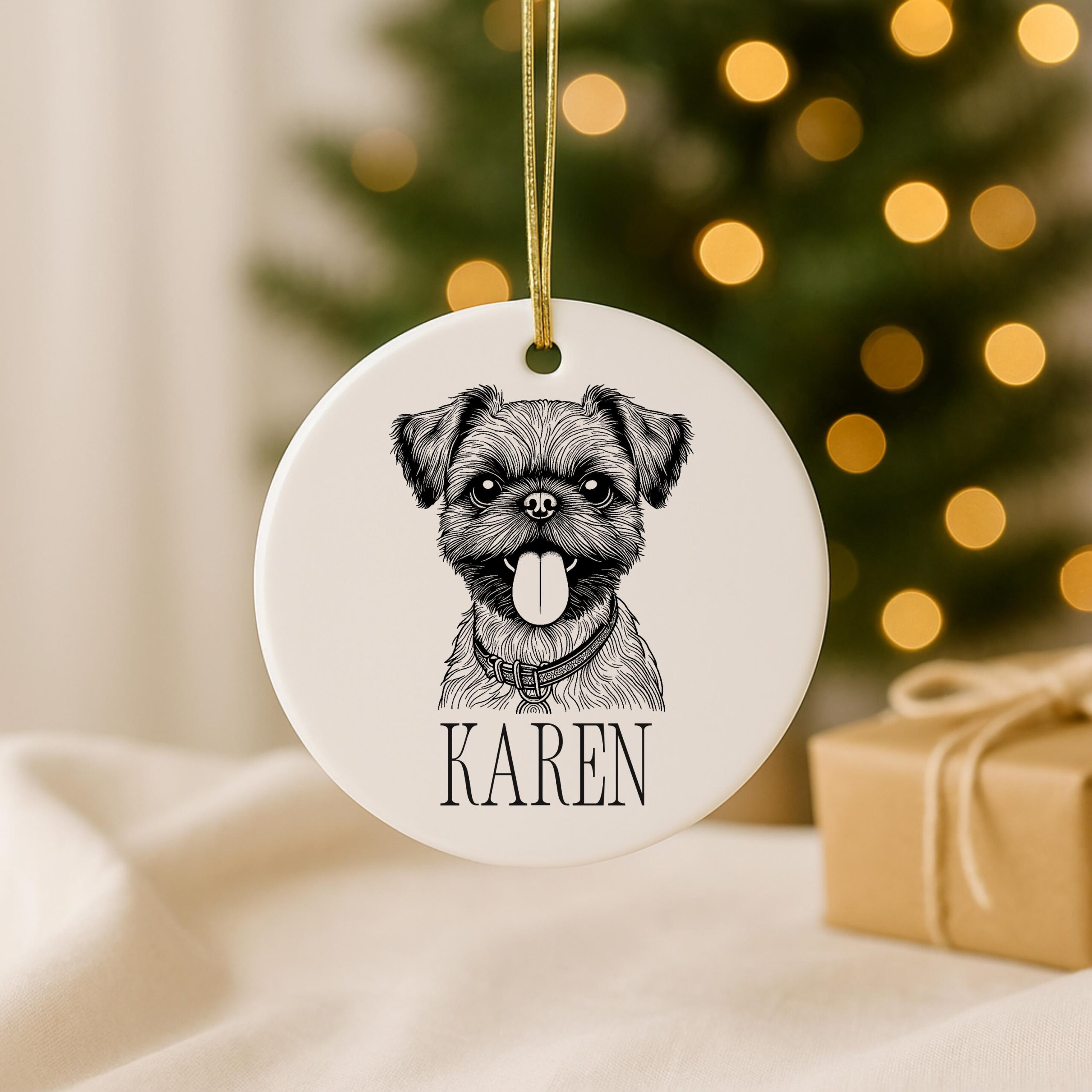Custom Pet Ornament – Dog Memorial, First Christmas Gift - Image 3