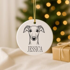 Custom Pet Ceramic Ornament – Dog Memorial Keepsake