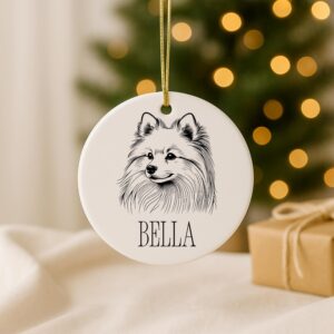 Custom Pet Ceramic Ornament – Japanese Spitz, Keeshond, Kerry Blue Terrier