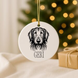 Custom Pet Ornament – Dog Memorial, First Christmas Keepsake