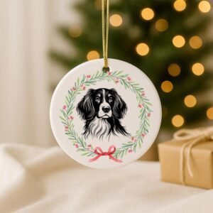 Alternative view of Custom Pet Ceramic Ornament – Dog Memorial, First Christmas
