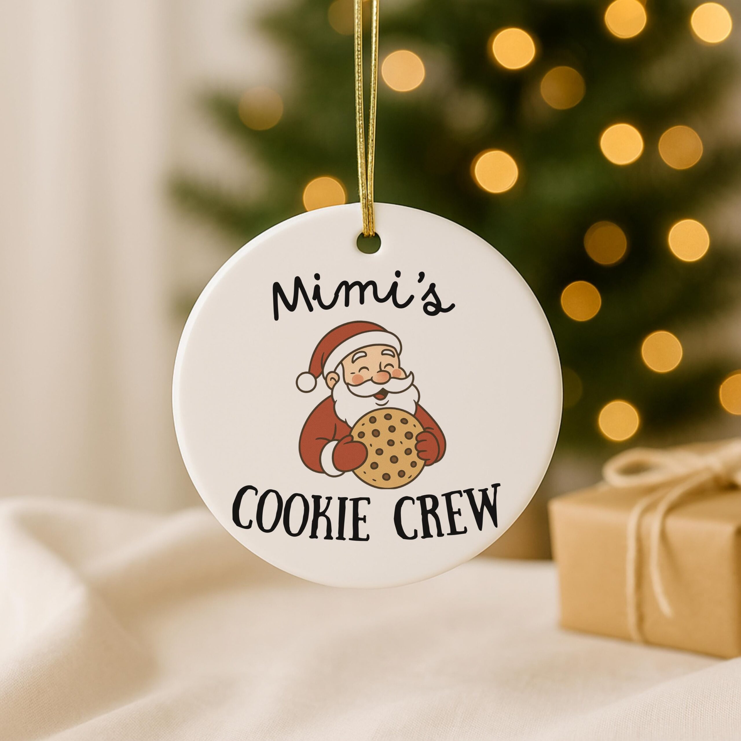 Personalized Christmas Ornament – Elf/Santa Ceramic Holiday Keepsake - Image 2