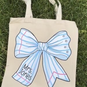 Alternative view of Custom Teacher Tote Bag | Personalized Cotton Canvas Gift