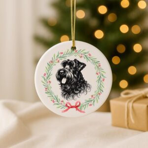 Alternative view of Custom Pet Ceramic Ornament, Dog Memorial, Christmas Gift