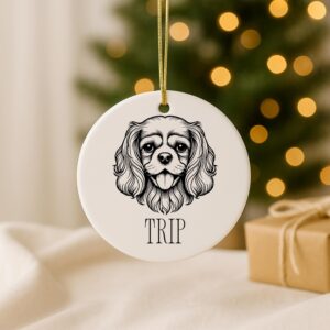 Alternative view of Custom Pet Portrait Ornament – Personalized Dog Memorial, Christmas Keepsake
