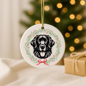Custom Pet Ceramic Ornament – Dog Memorial, First Christmas