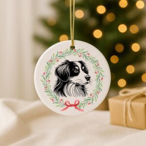 Custom Pet Ceramic Ornament -Personalized, First Christmas, or Memorial I Kishu Ken, Komondor & Kooikerhondje