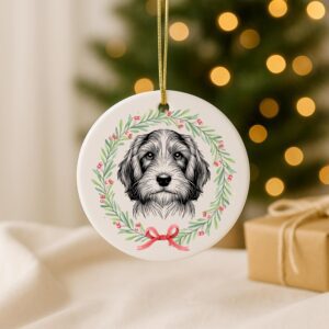 Alternative view of Custom Pet Ceramic Ornament – Dog Memorial, First Christmas
