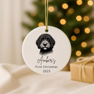 Alternative view of Custom Pet Ornament – Dog Memorial, First Christmas Keepsake