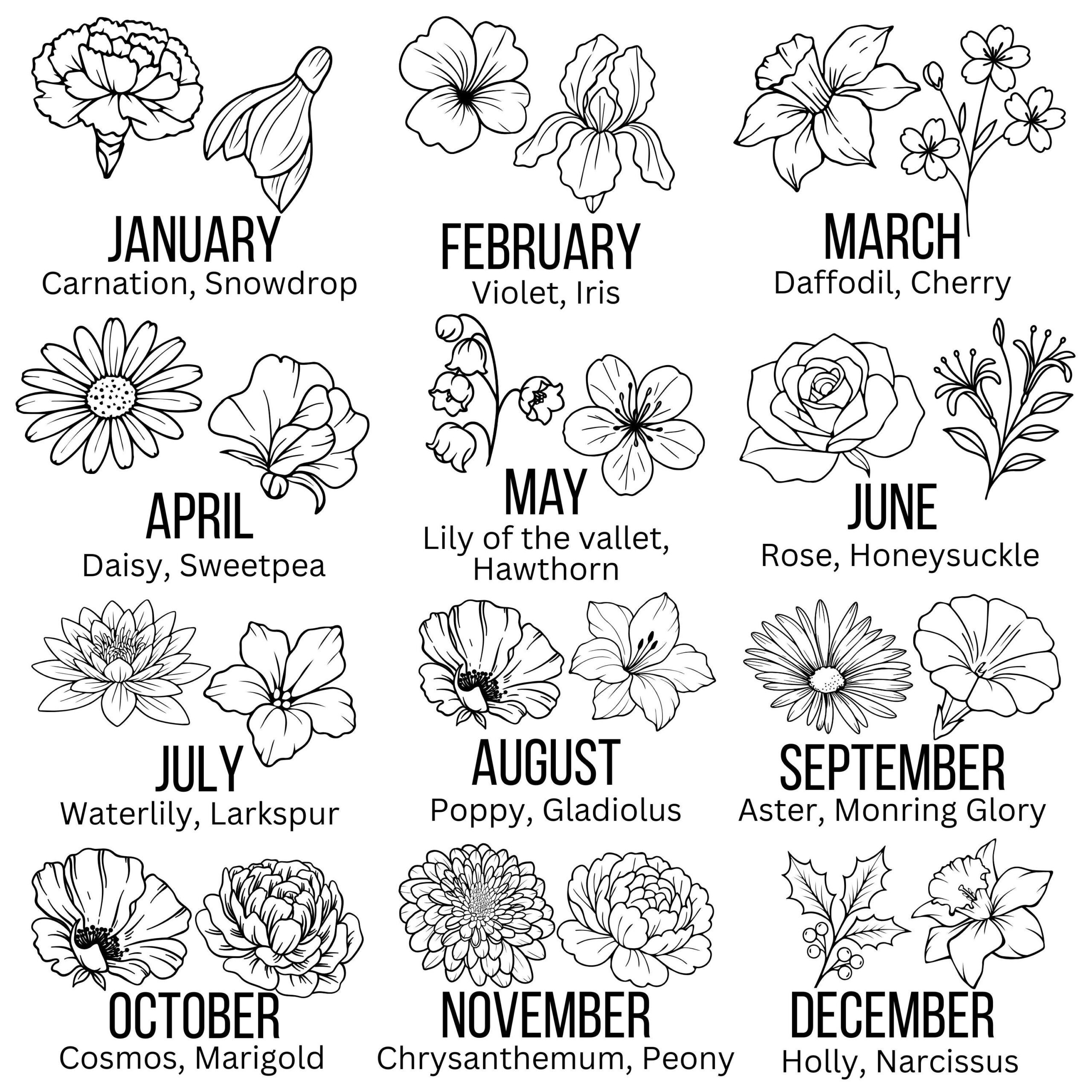 Personalized Birth Flower Pillow | Custom Floral Throw Pillow | Mother & Grandma Gift - Image 3