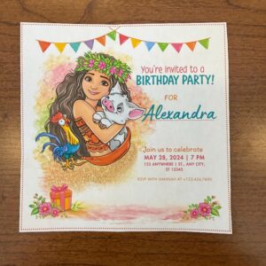 Alternative view of Tropical Princess Birthday Invitation | Luau Party, Editable Canva Template (Digital Download)