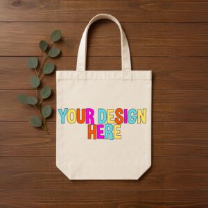 Custom Tote Bag – Upload Your Design | Personalized Canvas Tote | Custom Logo Tote | Teacher Gift | Custom Gift Bag | Personalized Shopper
