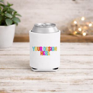 Custom Can Cooler / Koozie – Personalized Drink Sleeve – Custom Text or Design