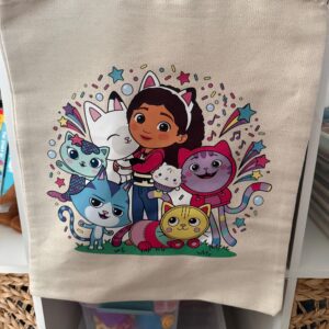 Alternative view of Gabby’s house Cat Character Canvas Tote Bag | Kids Book Bag