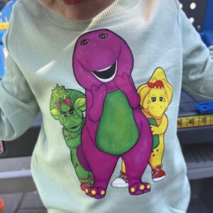 Toddler Dinosaur Long Sleeve Shirt – Barney-Inspired with Baby Bop & BJ