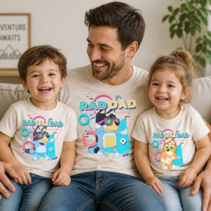 Rad Dad, Rad Like Dad Matching Shirts | Blue Dog Inspired Family Tees | Dad & Toddler Outfit | Father’s Day Gift | Daddy and Me Shirts