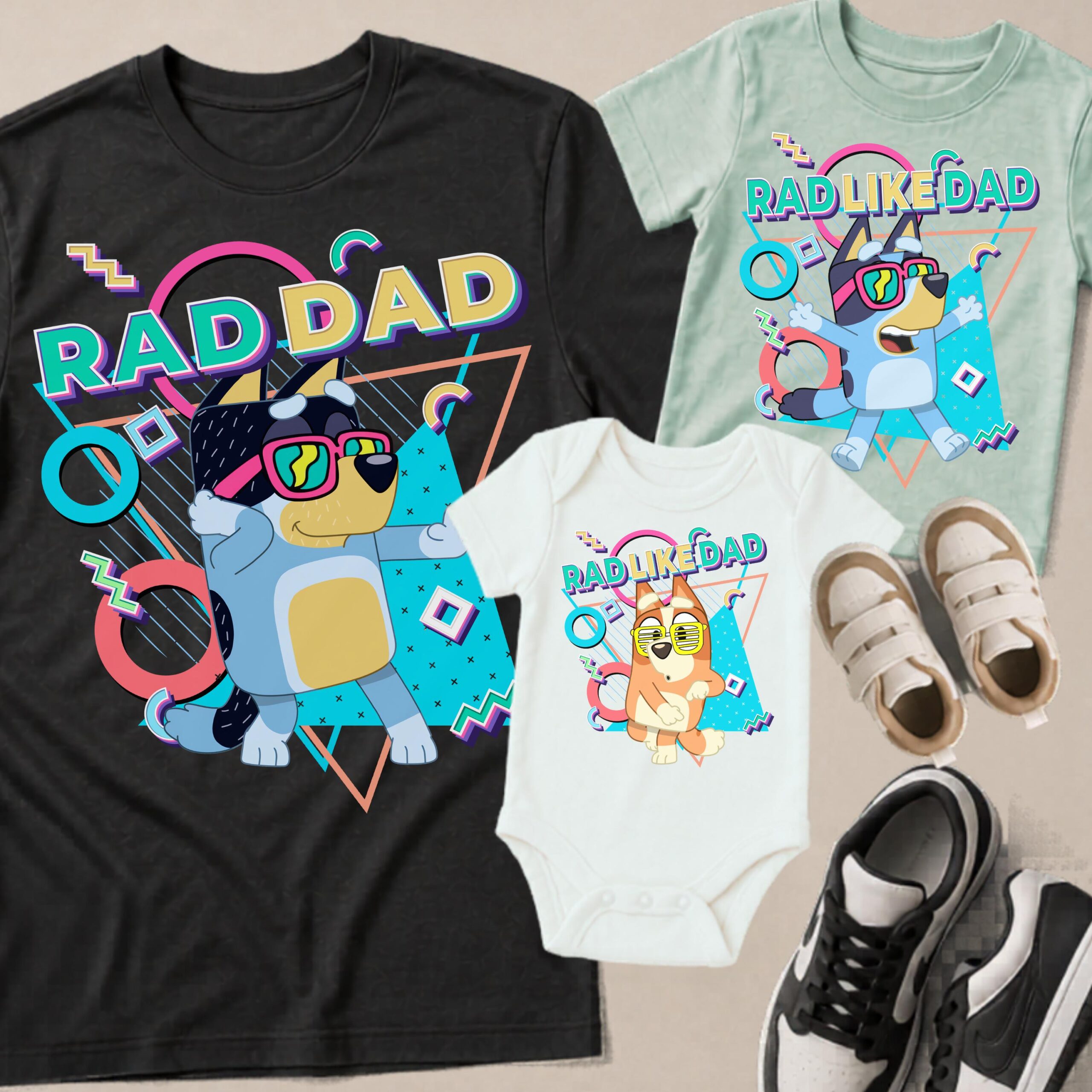 Rad Dad, Rad Like Dad Matching Shirts | Blue Dog Inspired Family Tees | Dad & Toddler Outfit | Father’s Day Gift | Daddy and Me Shirts - Image 2
