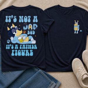 Funny Dad Shirt – “It’s Not a Dad Bod, It’s a Father Figure” Blue Dog-Inspired Tee | Father’s Day Gift | Dad Humor Shirt