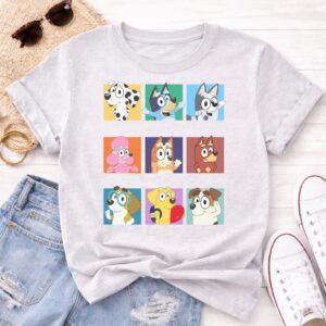 Blue Dog Friends Shirt | Cute Cartoon Dog Tee | Mom Life Shirt | Kids Cartoon Inspired Shirt | Family Matching Outfit | Teacher Shirt