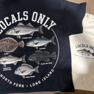 Alternative view of Locals Only North Fork Long Island Fishing Shirt | Striped Bass Tee | Coastal Fisherman Gift | Long Island Fish T-Shirt