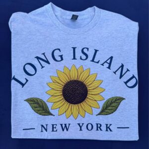 Alternative view of Long Island Sunflower T-Shirt, Long Island New York Shirt, Coastal Summer Tee, Long Island Souvenir, Beach Lover Gift, NY Graphic Tee