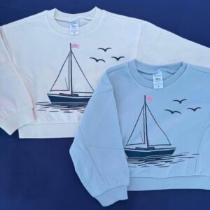 Coastal Sailboat Toddler Sweatshirt | Nautical Toddler Crewneck | Beach Baby Sweatshirt | Summer Toddler Pullover | Coastal Baby Gift