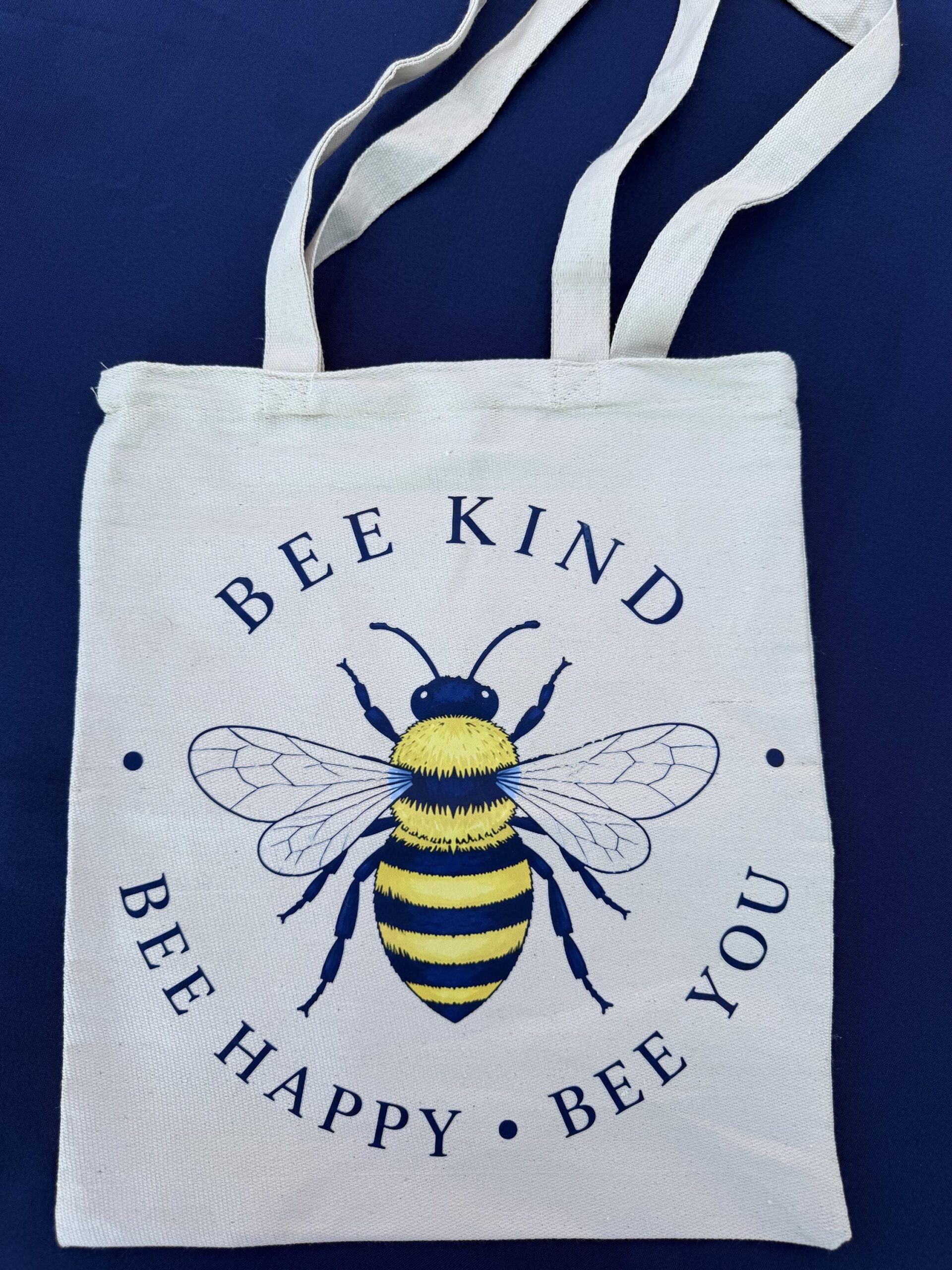 Bee Kind Tote Bag | Bee Happy Bee You Bag | Inspirational Tote | Bumble Bee Gift | Teacher Tote Bag | Positive Quote Bag - Image 2