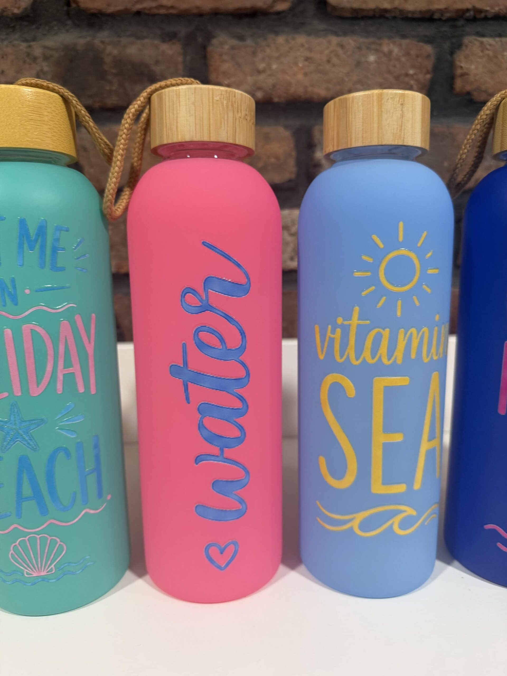 20oz Nautical Glass Water Bottle with Bamboo Lid | Coastal Water Bottle | Long Island Gift | Boat Lover Gift | Beach Water Bottle - Image 6