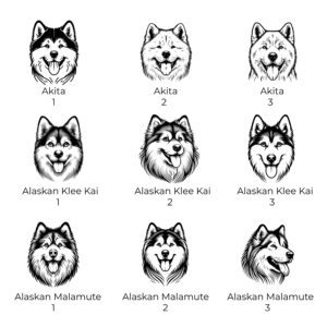 Alternative view of Akita, Alaskan Klee Kai or Alaskan Malamute Personalized Dog Water Bottle with Bowl