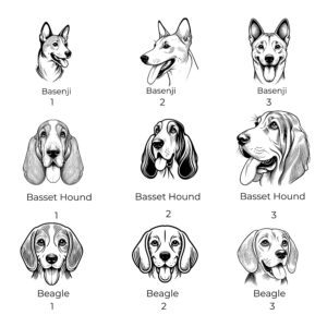 Alternative view of Basenji, Basset Hound,  Beagle Custom Dog Water Bottle with Bowl