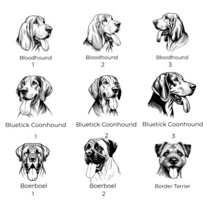 Alternative view of Bloodhound, Bluetick Coonhound, Boerboel or Border Terrier Custom Pet Bottle and Bowl