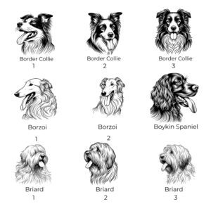 Alternative view of Border Collie , Borzoi , Boykin Spaniel & Briard Custom Pet bottle and bowl