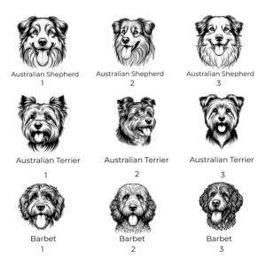 Alternative view of Australian Shepherd, Australian Terrier, Barbet Custom Dog Water Bottle with Bowl