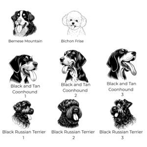 Alternative view of Bernese Mountain, Bichon Frise, Black and Tan Coonhound, Black Russian Terrier Custom Pet Water Bottle and Bowl