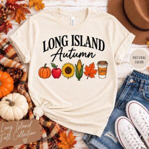 Long Island Autumn Shirt | Long Island Fall T-Shirt | Pumpkin Picking Tee | North Fork Fall Shirt | Apple Picking Long Island Tee