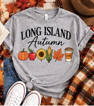 Long Island Autumn Shirt | Long Island Fall T-Shirt | Pumpkin Picking Tee | North Fork Fall Shirt | Apple Picking Long Island Tee - Image 2