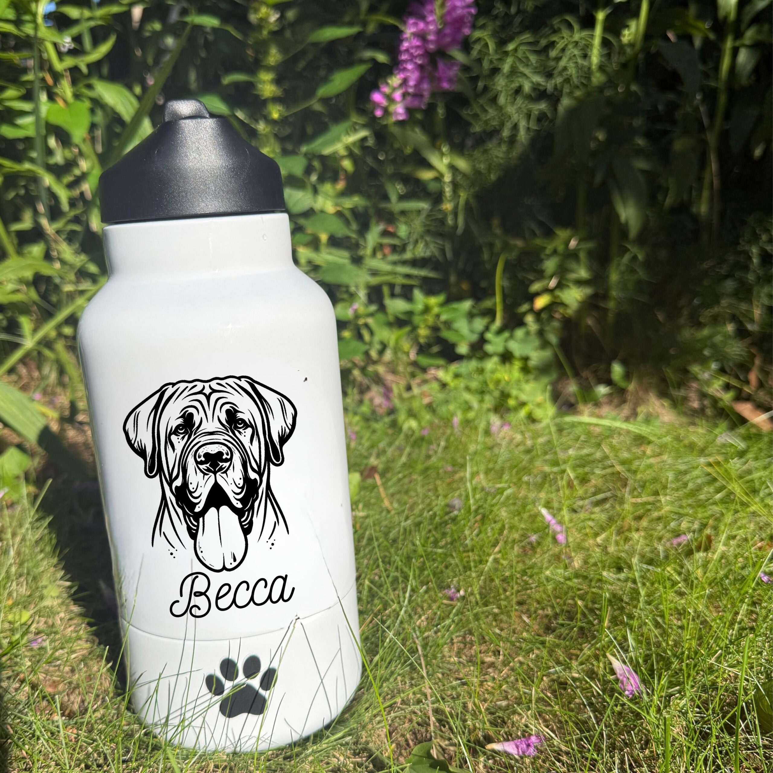 Bloodhound, Bluetick Coonhound, Boerboel or Border Terrier Custom Pet Bottle and Bowl - Image 4