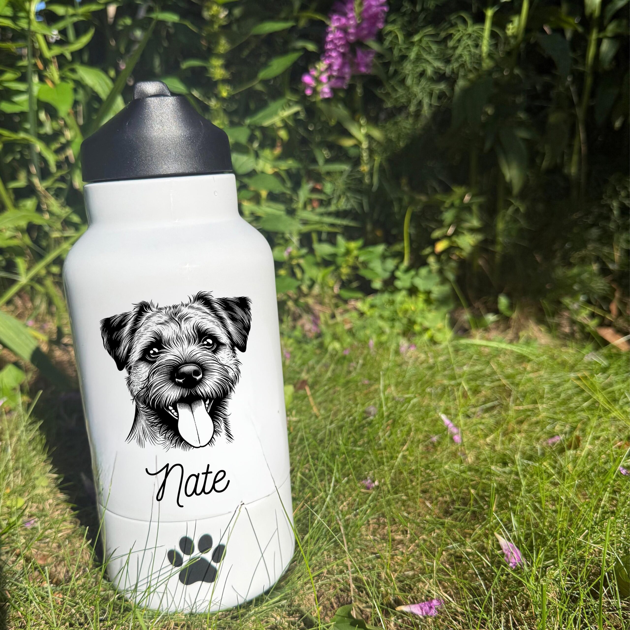Bloodhound, Bluetick Coonhound, Boerboel or Border Terrier Custom Pet Bottle and Bowl - Image 5