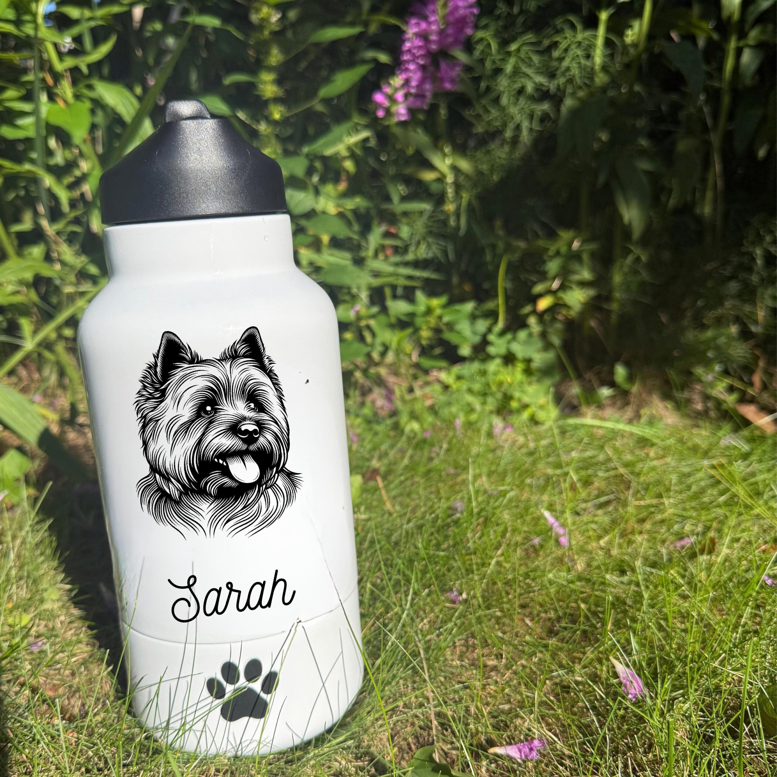 Bulldog, Bullmastiff, Cairn Terrier Custom Pet bottle and bowl - Image 4