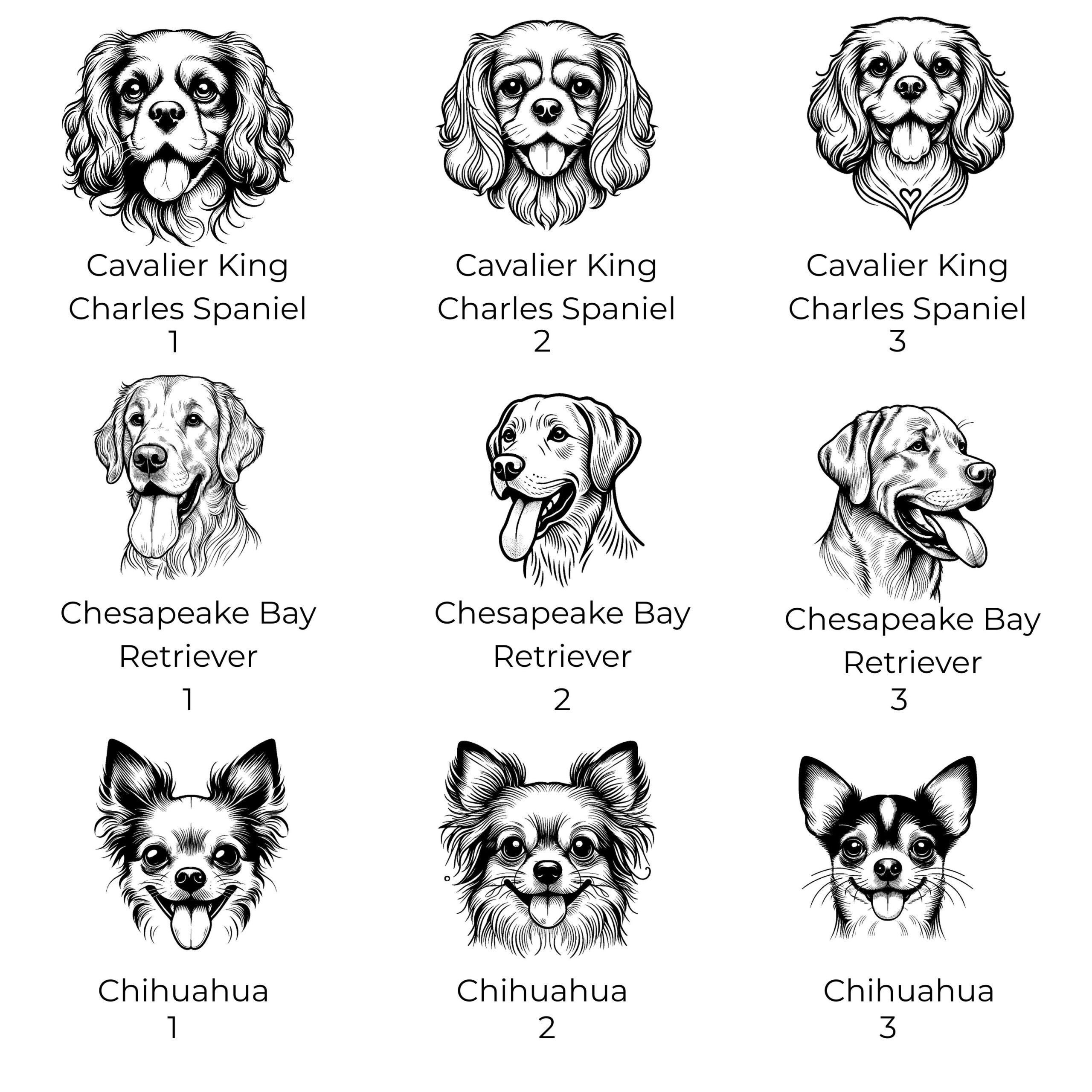 Cavalier King Charles Spaniel, Chesapeake Bay Retriever or Chihuahua Custom Pet Portrait Bottle and bowl - Image 4