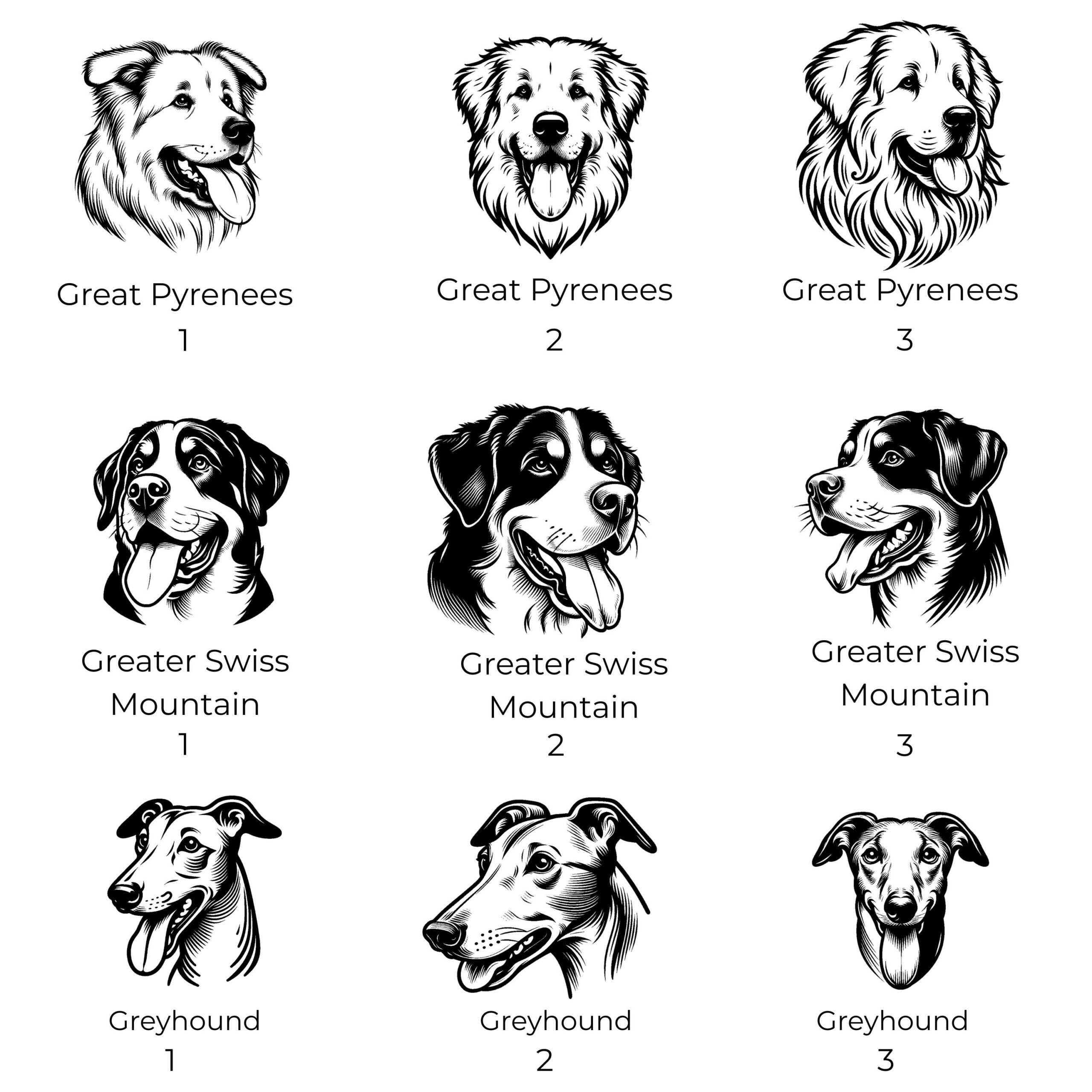Great Pyrenees, Greater Swiss Mountain or Greyhound Custom Pet Portrait Bottle and bowl - Image 4