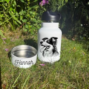 Border Collie , Borzoi , Boykin Spaniel & Briard Custom Pet bottle and bowl