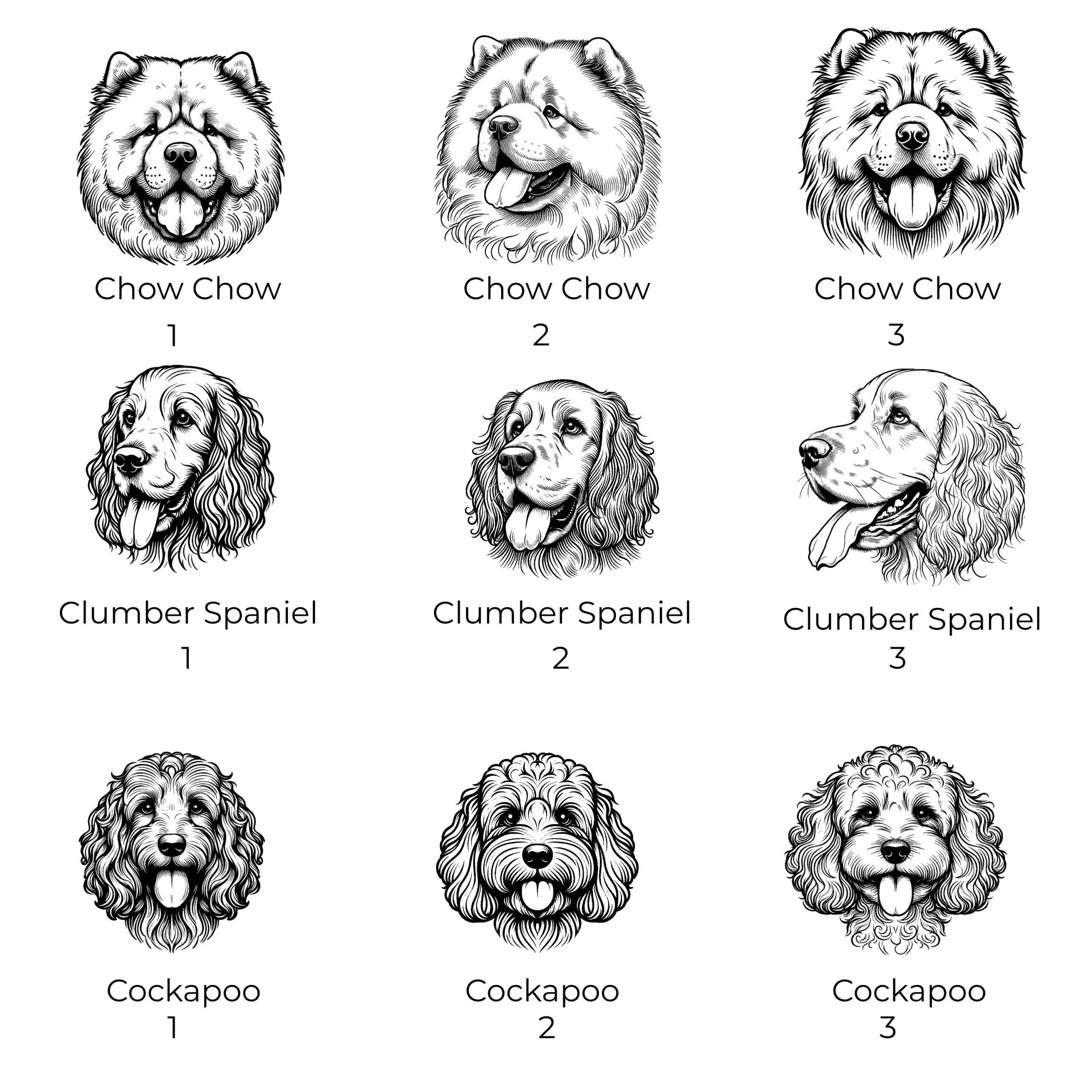 Chow Chow, Clumber Spaniel or Cockapoo Custom Pet Portrait Bottle and bowl - Image 4