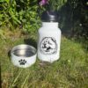 Chow Chow, Clumber Spaniel or Cockapoo Custom Pet Portrait Bottle and bowl