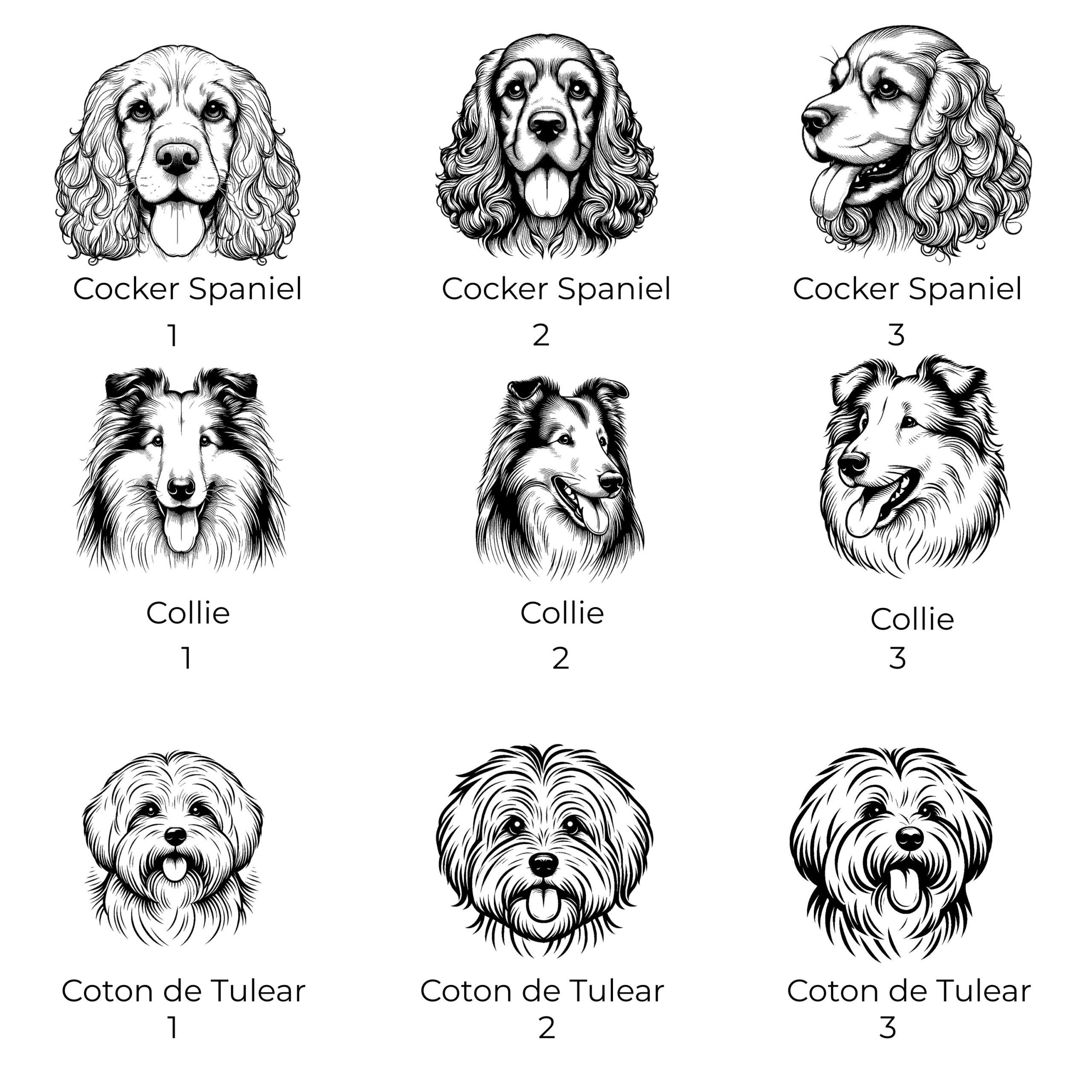 Cocker Spanie, Collie or Coton de Tulear Custom Pet Portrait Bottle and bowl - Image 4
