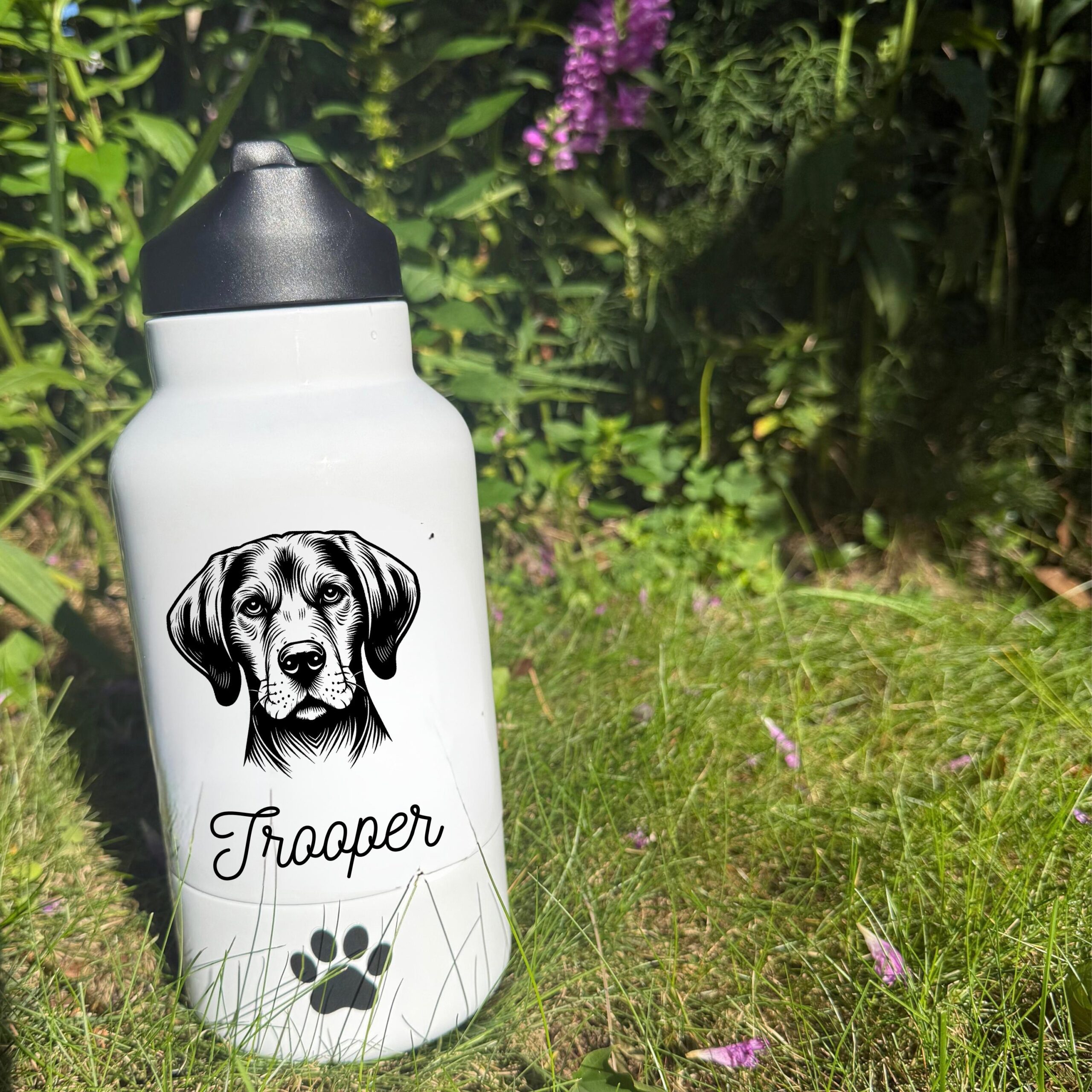 Harrier, Havanese & Ibizan Hound Custom Pet Portrait Bottle and bowl - Image 3