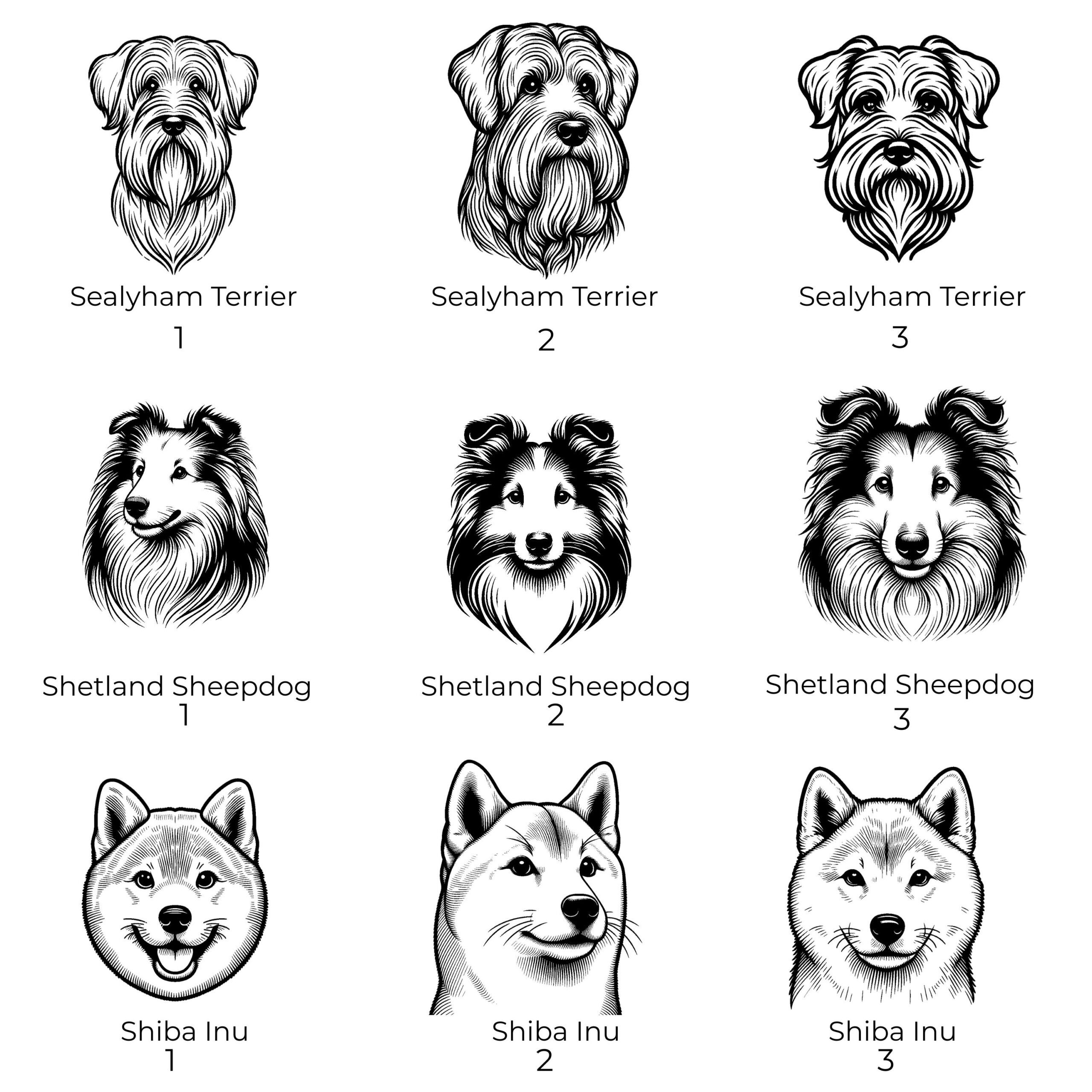 Sealyham Terrier, Shetland Sheepdog or Shiba Inu Custom Pet Portrait Bottle and bowl - Image 4